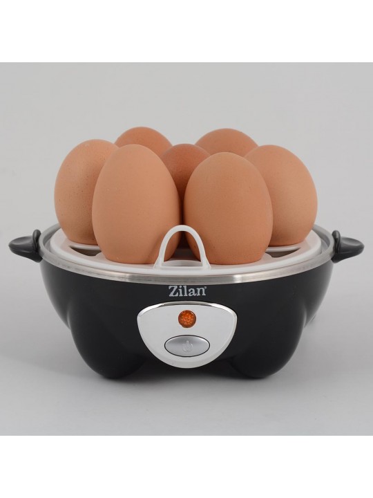 Zilan Βραστήρας Αυγών από ανοξείδωτο ατσάλι 7 Θέσεων 360W Μαύρος ZLN8075