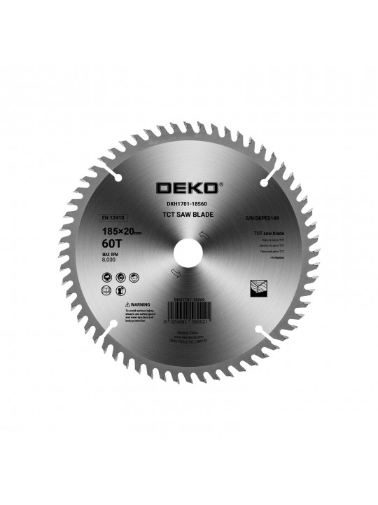 Δίσκος Κοπής Ξύλου 60T Deko DKH1701-18560