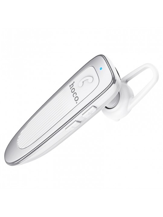 Wireless Headset Hoco E60 Brightness Business V.5.0 Λευκό με Πλήκτρο Ελέγχου και 10 Ώρες Ομιλίας