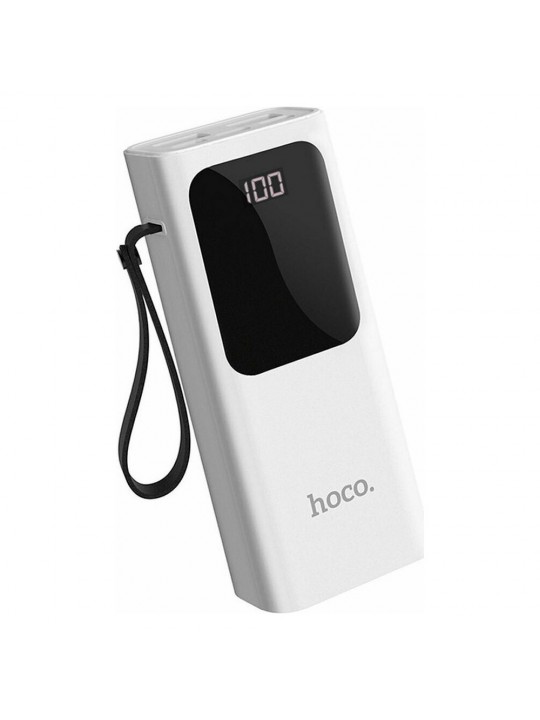 Power Bank Hoco J41 Pro Mobi 10000mAh PD3.0+QC3.0 με USB-A  22.5W, USB-C 20W και Οθόνη Λευκό