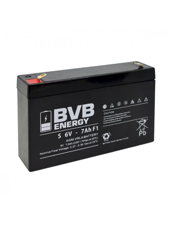 Μπαταρία BVB Energy VRLA AGM SPA (12V 2.3Ah) 1.09kg 94mm x 35mm x 149mm Πόλοι: 4.8mm F1