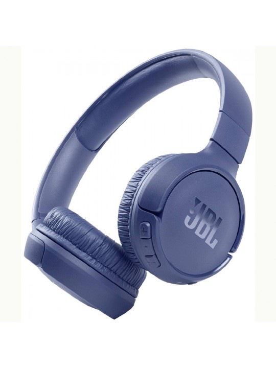 Bluetooth Ακουστικά Stereo JBL JBLT510  Over-ear  Pure Bass Sound Multipoint, Υποστηρίζει Voice Assistant με 40 hr Λειτουργίας Μπλε