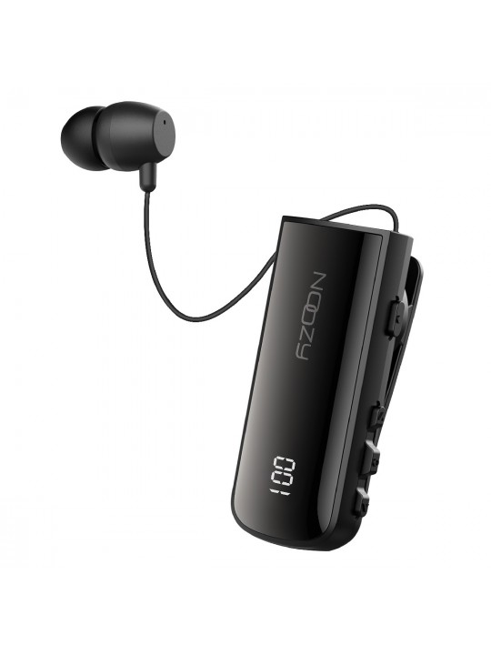 Bluetooth Hands Free Noozy Roller BH16 Glossy V5.2 με Δόνηση  IPX7 Μαύρο