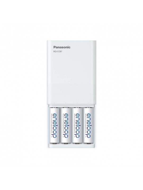 Φορτιστής Μπαταριών Panasonic Eneloop BQ-CC87 για AA/AAA 4 Θέσεων με Λειτουργία Powerbank