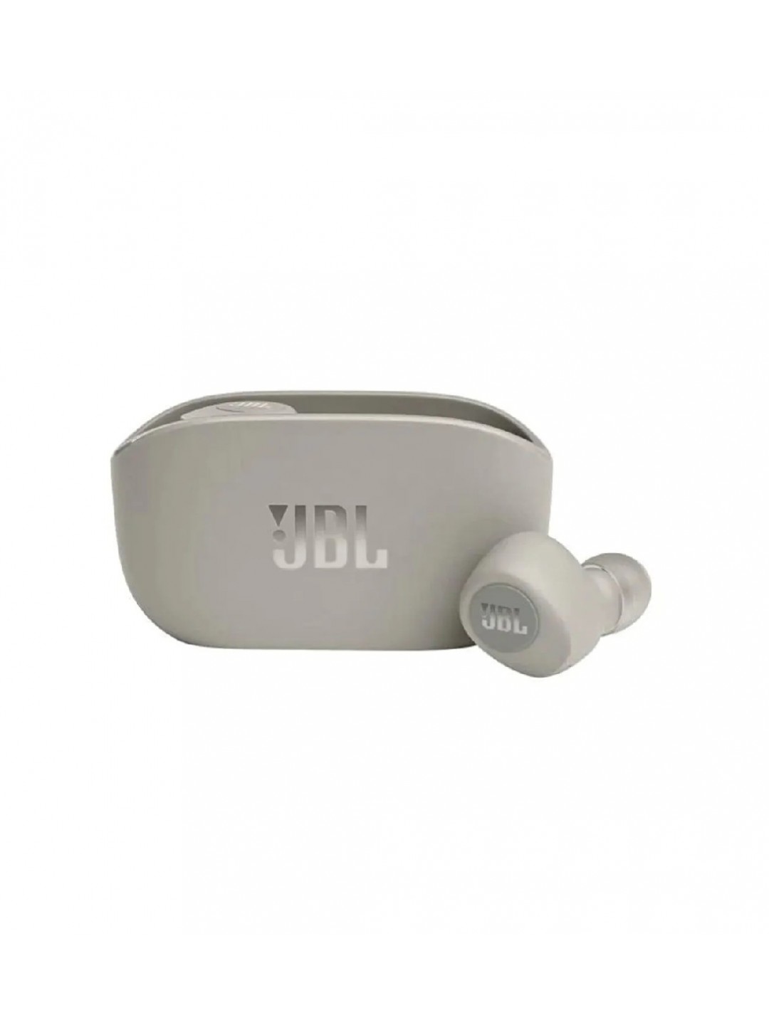 Bluetooth Hands Free JBL Vibe 100TWS  In-ear με 20 ώρες Αυτονομία Deep Bass Sound με Θήκη Φόρτισης Ivory