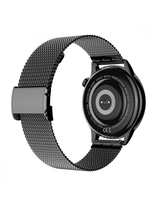 Smartwatch Maxcom FW58 Vanad Pro AMOLED IP68 200mAh με 1.3” IPS Μαύρο Silicon και Ατσάλινο Band με Δυνατότητα Κλήσεων