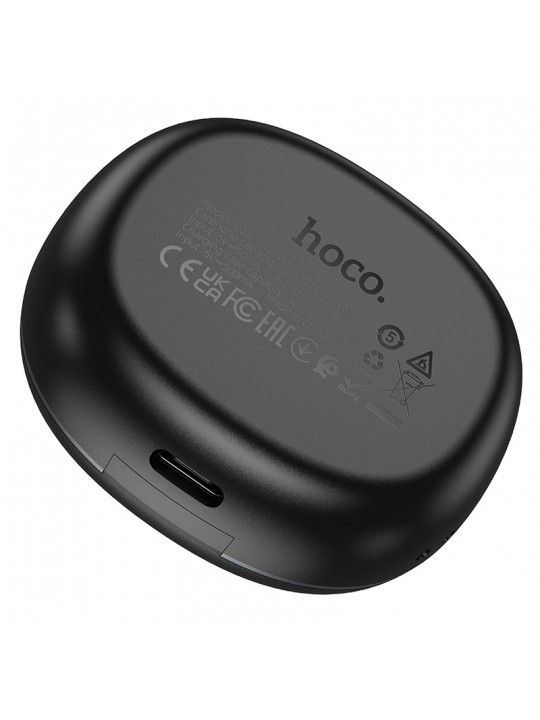 Wireless Hands Free Hoco EQ3 Smart TWS V5.3 με Πλήκτρο Ελέγχου Συμβατό με Siri και 7h Ώρες Λειτουργίας Μαύρα