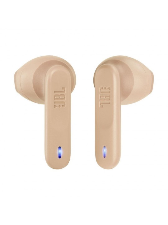 Bluetooth Hands Free JBL Vibe Flex In-ear TWS με 8+24  ώρες Αυτονομία IPX2, Deep Bass Sound Μπεζ