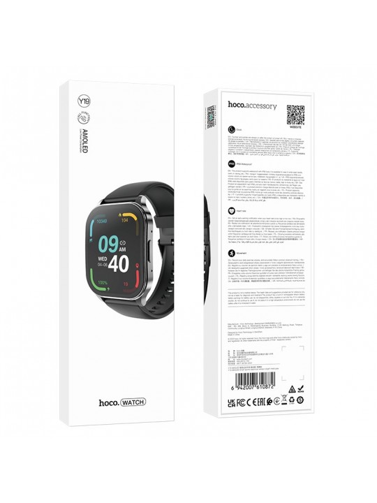 Smartwatch Hoco Y19 IP68 AMOLED Οθόνη 1.96