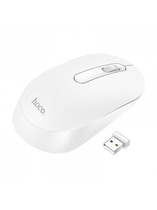 Wireless Ποντίκι Hoco GM14 Platinum Business Wireless Mouse με 3 Πλήκτρα DPI 1200 Λευκό