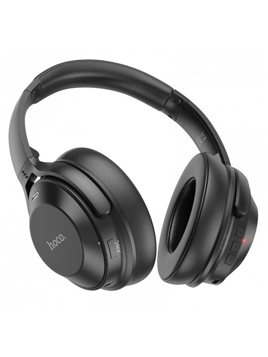 Wireless Ακουστικά Stereo Hoco W37 Sound V5.3 500mAh AUX Active Noise Cancellation Μαύρα