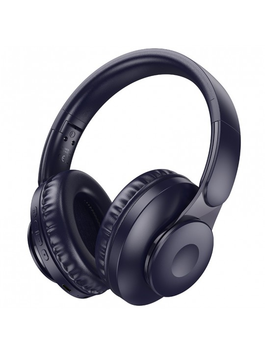 Wireless Ακουστικά Stereo Hoco W45 Enjoy V5.3 4 00mAh AUX Μπλε