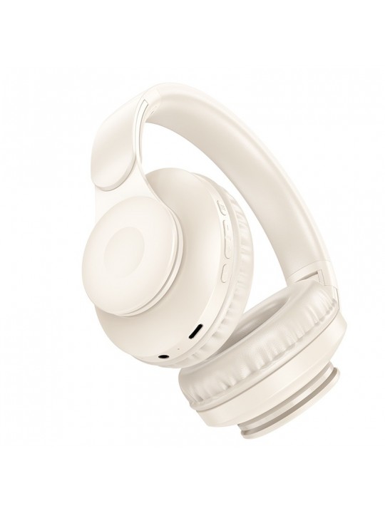 Wireless Ακουστικά Stereo Hoco W45 Enjoy V5.3 4 00mAh AUX Λευκά