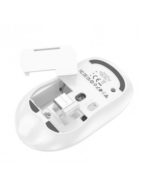 Ασύρματο Ποντίκι Hoco GM25 Royal Dual Mode 1600dpi 2.4GHz 4 Πλήκτρων Λευκό