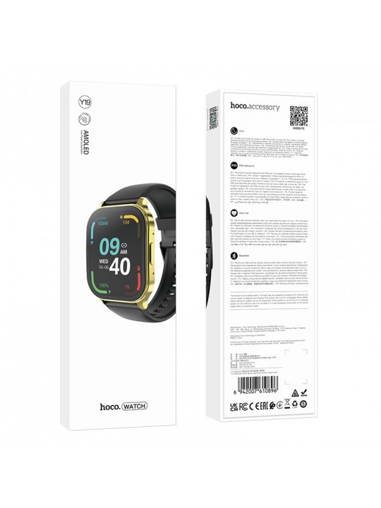 Smartwatch Hoco Y19 IP68 AMOLED Οθόνη 1.96