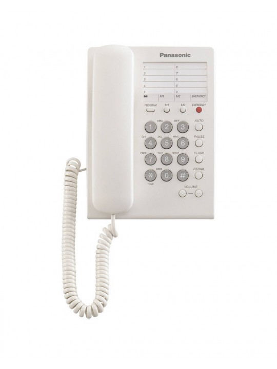 Τηλεφωνική Συσκευή Ξενοδοχειακού Τύπου Panasonic KX-TS550GRW Λευκό με Emergency Button