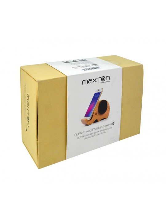 Φορητό Ηχείο Bluetooth Maxton MX30 3W Καφέ με Βάση Στήριξης Κινητού, Audio-in