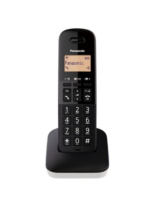 Ασύρματο Ψηφιακό Τηλέφωνο Panasonic KX-TGB610GRW Μαύρο-Λευκό με Πλήκτρο Αποκλεισμού Κλήσεων