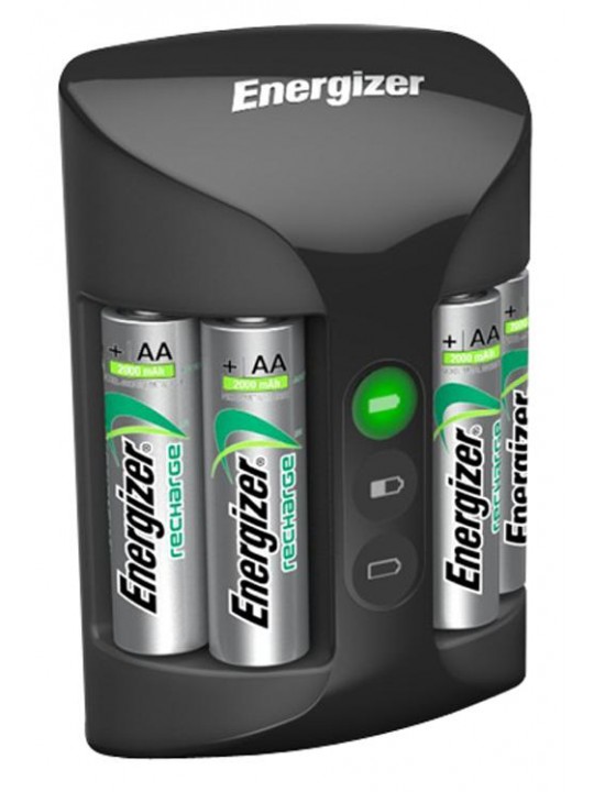 Φορτιστής Μπαταριών Energizer ACCU Recharge PRO για AA/AAA με 4 ΑΑ 2000mAh Μπαταρίες