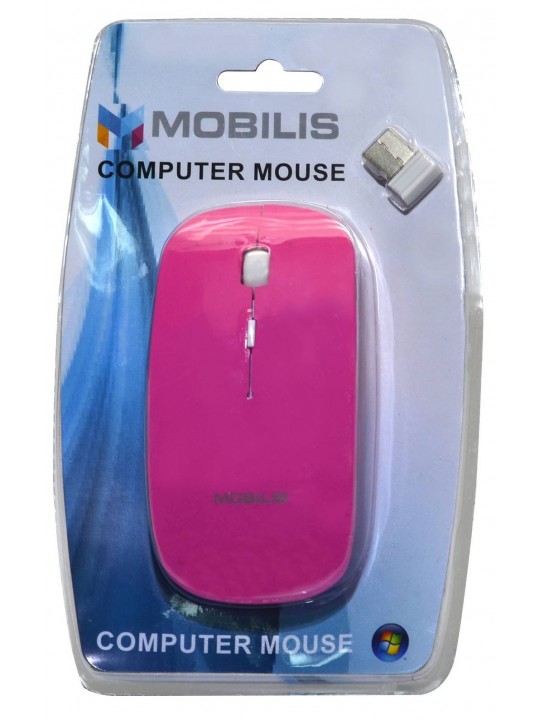 Ασύρματο Ποντίκι Mobilis MM-131 με 4 Πλήκτρα και 1600 DPI Ροζ