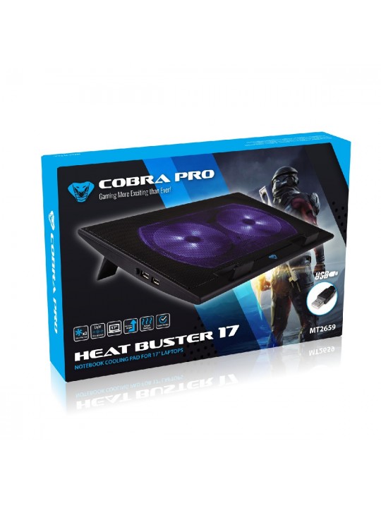 Laptop Cooler Media-Tech MT2659 Μαύρο για Φορητούς Υπολογιστές έως 17