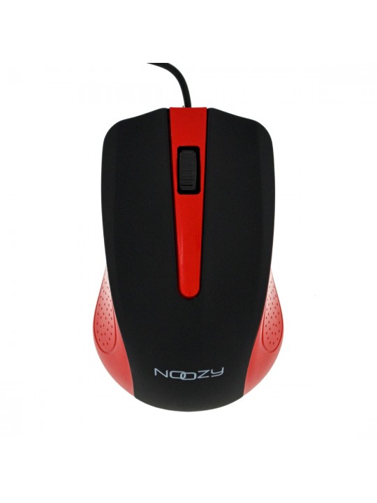 Ενσύρματο Ποντίκι Noozy SM-26 USB 3D με 3 Πλήκτρα και 1000DPI Μαύρο-Κόκκινο