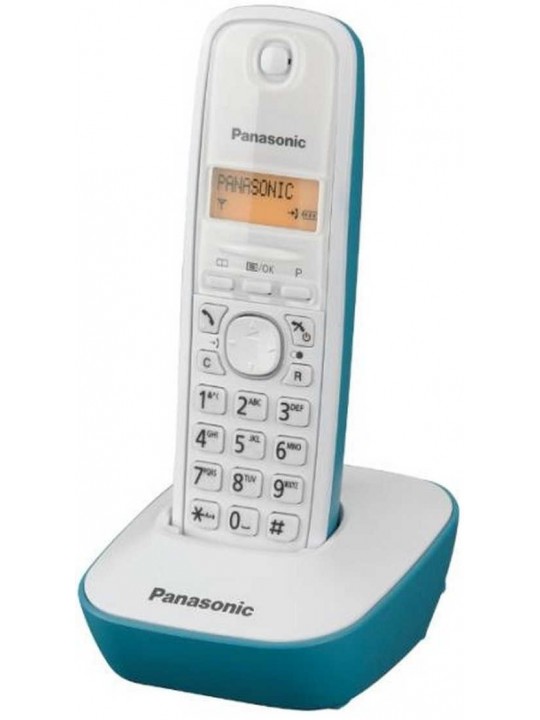 Ασύρματο Ψηφιακό Τηλέφωνο Panasonic KX-TG1611GRC Λευκό-Τυρκουάζ