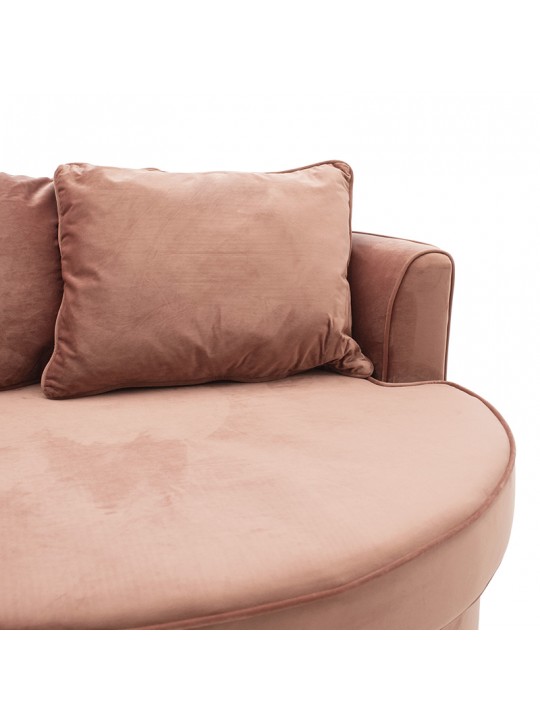 Πολυθρόνα-καναπές Ophelia pakoworld βελούδο σάπιο μήλο 123x120x85εκ