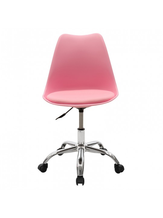Καρέκλα γραφείου εργασίας Gaston II pakoworld PP-PU ροζ