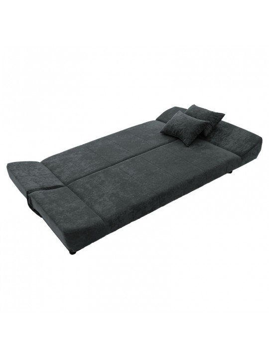 Kαναπές-κρεβάτι Tiko pakoworld 3θέσιος με αποθηκευτικό χώρο ύφασμα ανθρακί 200x85x90εκ