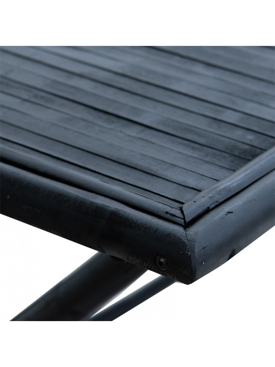 Τραπέζι Badou pakoworld πτυσσόμενο bamboo μαύρο 150x80x77εκ