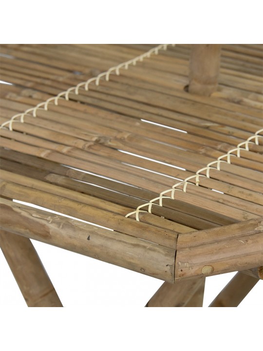 Τραπέζι Nando pakoworld πτυσσόμενο bamboo φυσικό 114x100x75εκ