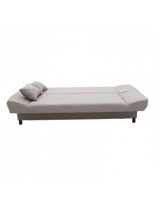 Kαναπές-κρεβάτι Tiko pakoworld 3θέσιος με αποθηκευτικό χώρο ύφασμα γκρι 200x85x90εκ