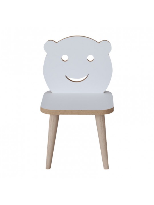 Παιδική καρέκλα Jerry pakoworld λευκό-φυσικό 30x30x52εκ