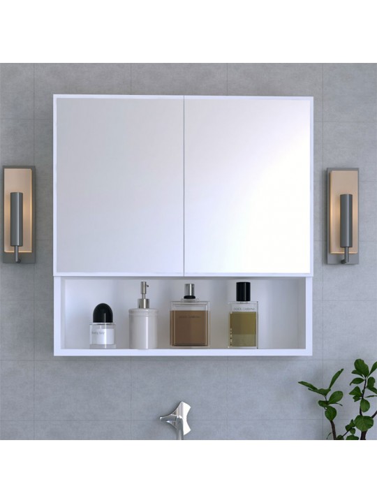 Καθρέπτης μπάνιου Zante pakoworld λευκό 70x17x70εκ