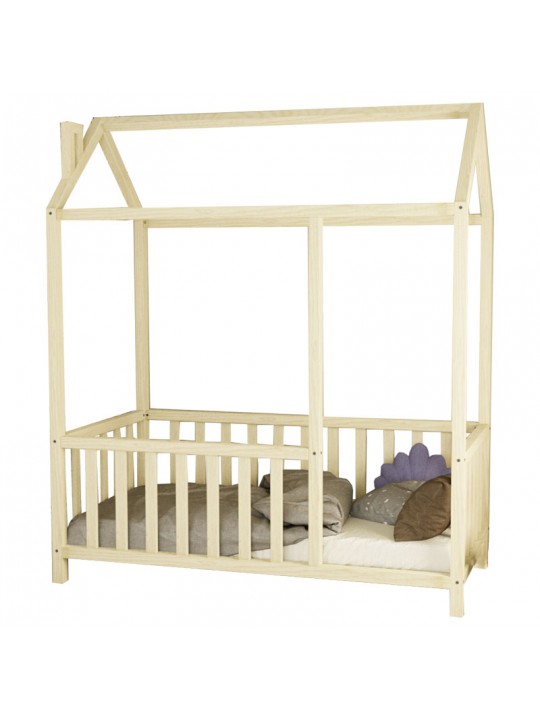Παιδικό κρεβάτι Page pakoworld ξύλο πεύκου φυσικό 70x140εκ