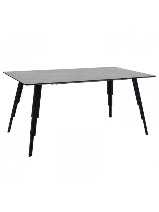 Τραπέζι Lifo pakoworld MDF ανθρακί cement-μαύρο 160x90x75εκ