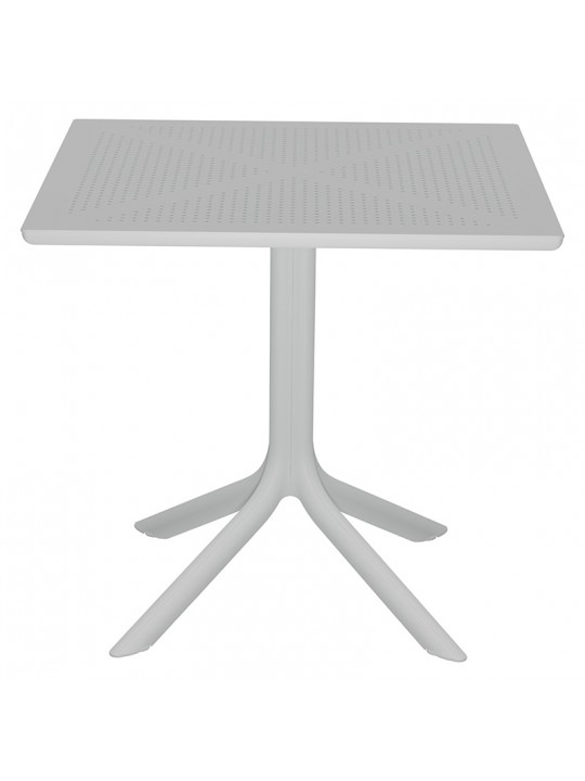 Τραπέζι Groovy pakoworld PP λευκό 80x80x74.5εκ