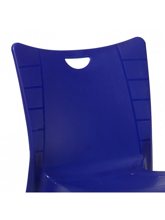 Καρέκλα Crafted pakoworld PP σκούρο μπλε-αλουμίνιο γκρι