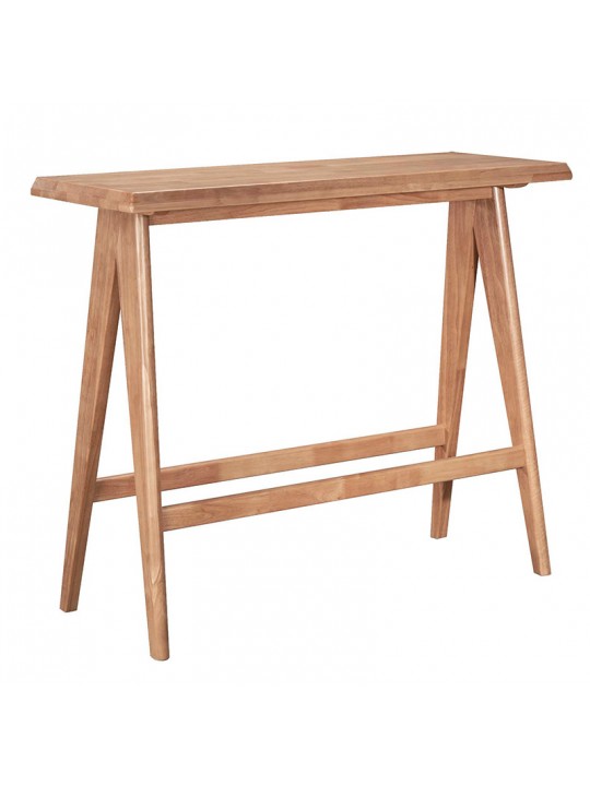 Τραπέζι Bar Winslow pakoworld ξύλο rubberwood ανοικτό καρυδί 120x45x100εκ