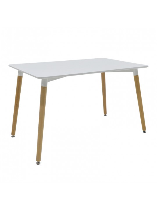 Τραπέζι Natali pakoworld επιφάνεια MDF λευκό 150x80x75εκ