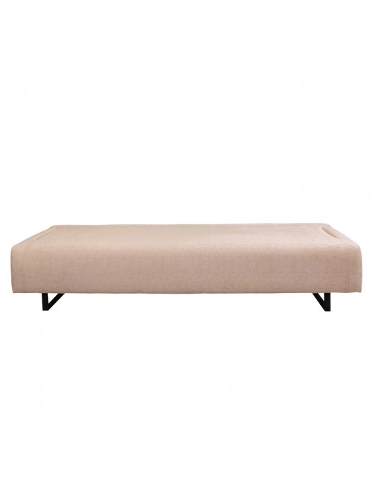 Καναπές κρεβάτι 3θέσιος με βοηθητικό τραπέζι PWF-0595 pakoworld ύφασμα μπεζ 220x90x80εκ