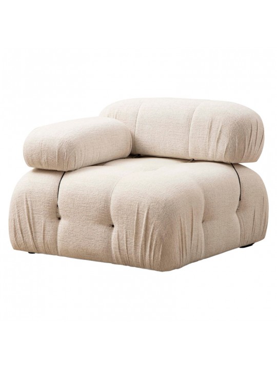 Πολυμορφικός καναπές Divine με ύφασμα σε χρώμα κρεμ 288/190x75εκ