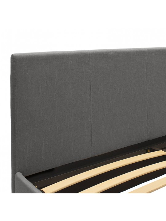 Κρεβάτι Norse pakoworld διπλό ύφασμα ανθρακί ματ με αποθηκευτικό χώρο 160x200εκ