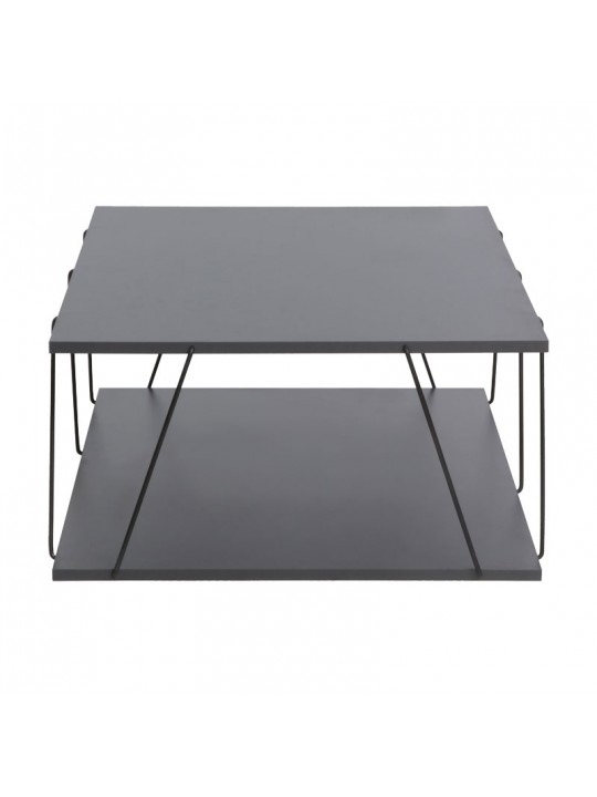 Τραπέζι σαλονιού Tars pakoworld ανθρακί-μαύρο 90x60x30,5εκ