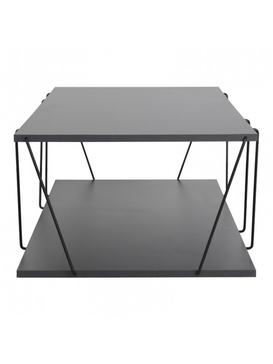 Τραπέζι σαλονιού Tars pakoworld ανθρακί-μαύρο 120x50x30εκ
