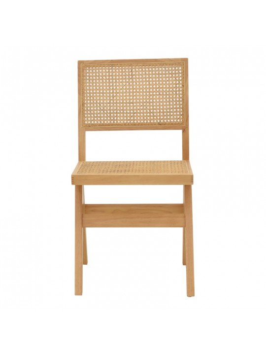 Καρέκλα Brenin pakoworld φυσικό rubberwood 45x56x82εκ