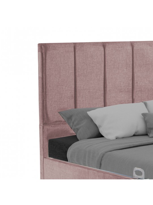 Κρεβάτι διπλό Dreamland pakoworld με αποθηκευτικό χώρο σάπιο μήλο ύφασμα 160x200εκ