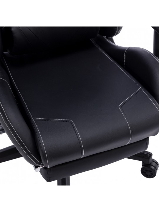 Καρέκλα γραφείου gaming Zeldo pakoworld pu μαύρο 66x56x135εκ