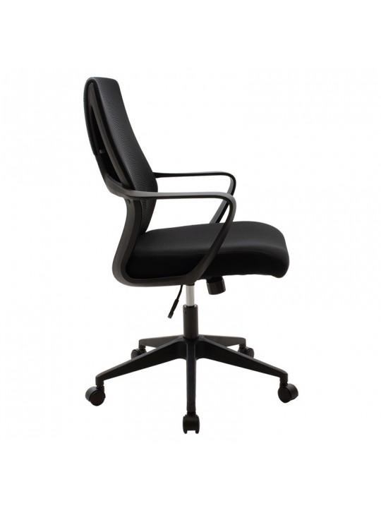 Καρέκλα γραφείου εργασίας Maestro pakoworld με ύφασμα mesh χρώμα μαύρο